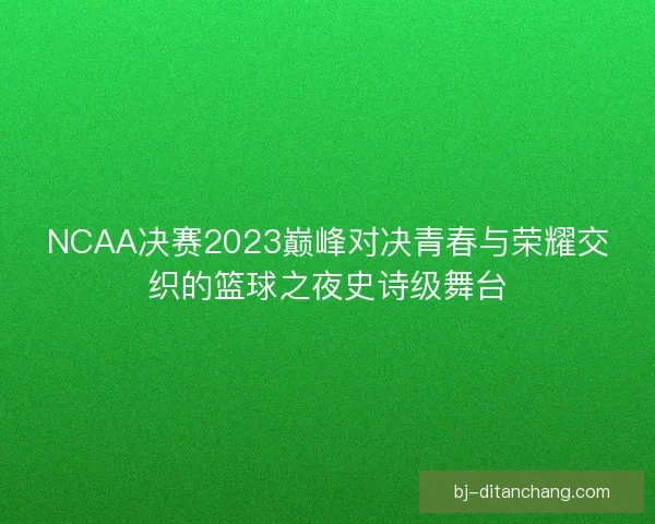 NCAA决赛2023巅峰对决青春与荣耀交织的篮球之夜史诗级舞台